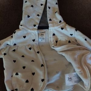 3 jackets sizes 0 to 3 months girls